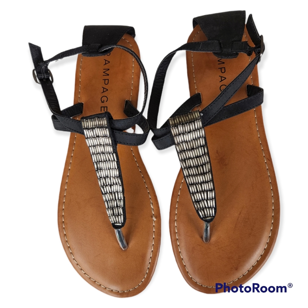 Rampage Payson Beaded Thong Sandal size 8.5